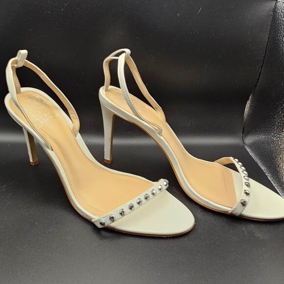 Vince Camuto Cream Studded High-Heel Sandals – Size 8.5 - Picture 3 of 7